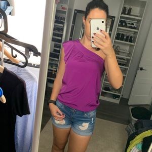 One Arm Purple Blouse Size UK 6/US 2